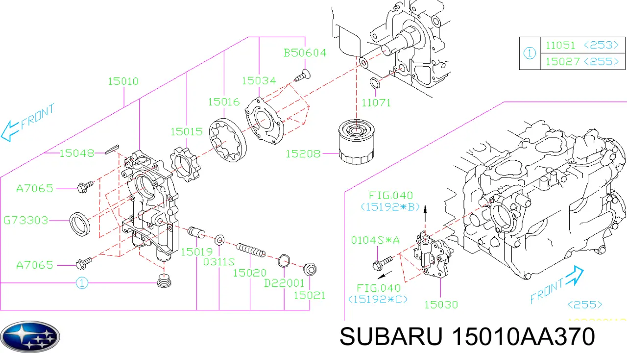 15010AA370 Subaru 