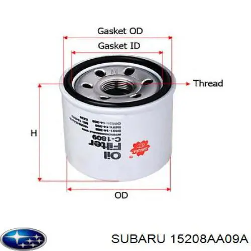 Масляний фільтр 15208AA09A Subaru