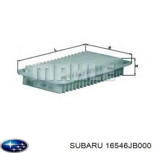 Елемент повітряного фільтра Subaru 16546JB000 ціна, від 4.38 USD