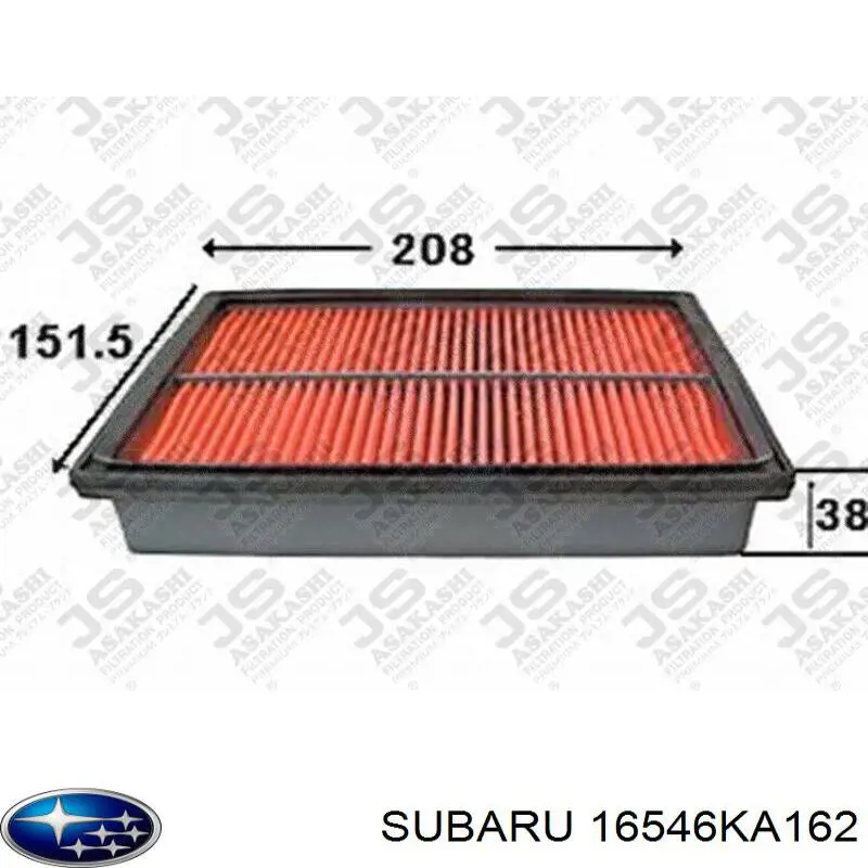 16546KA162 Subaru фільтр повітряний