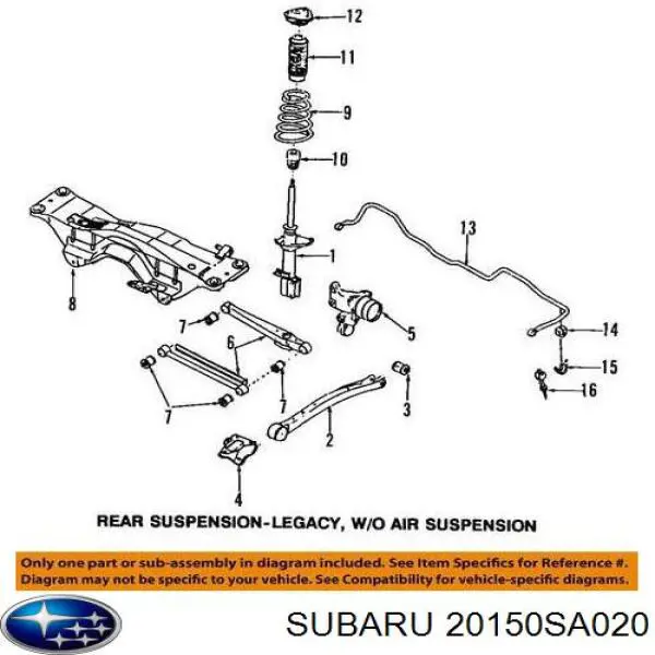 Купити 20150SA020 Subaru Балка задньої підвіски, підрамник