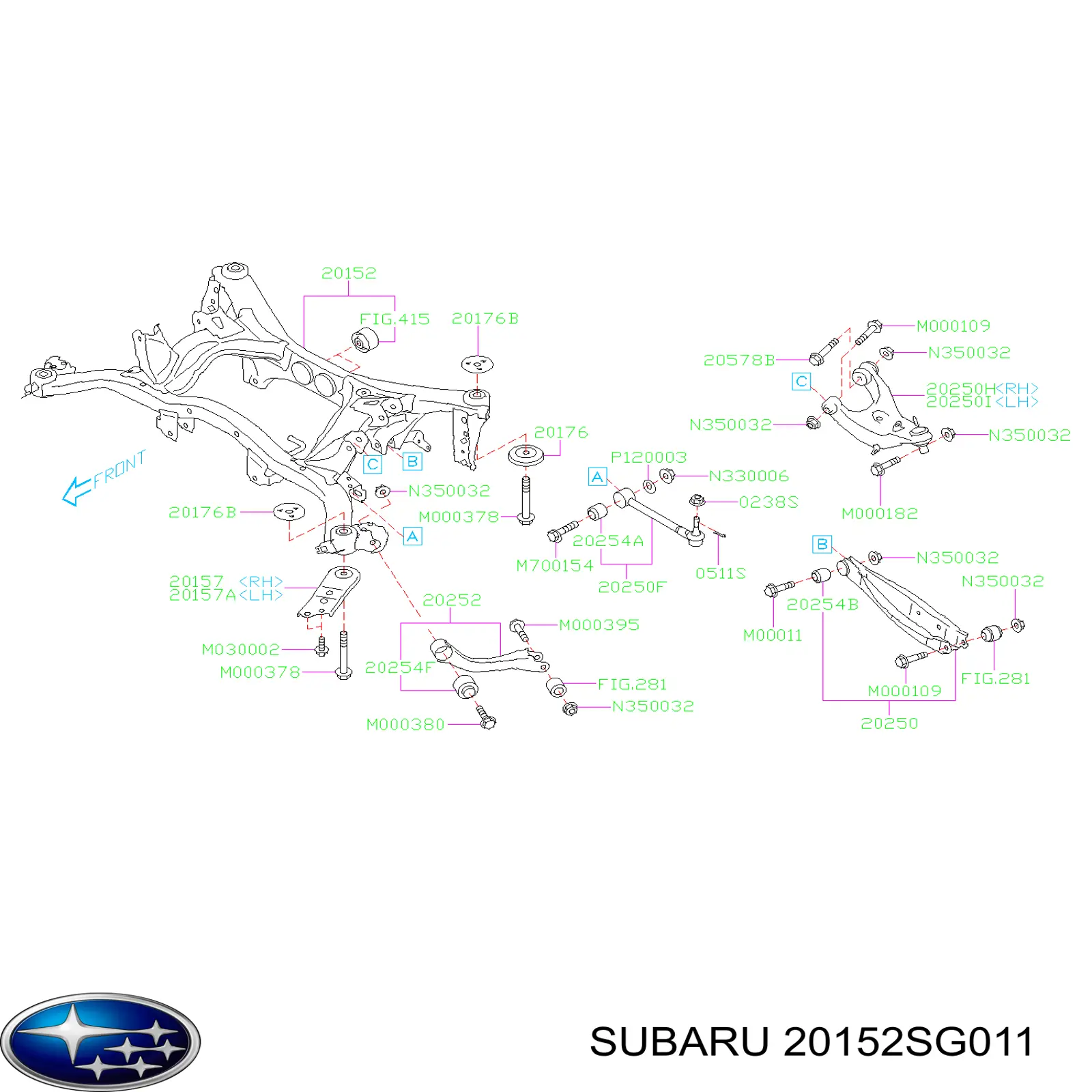 Підрамник задній Subaru Forester IV