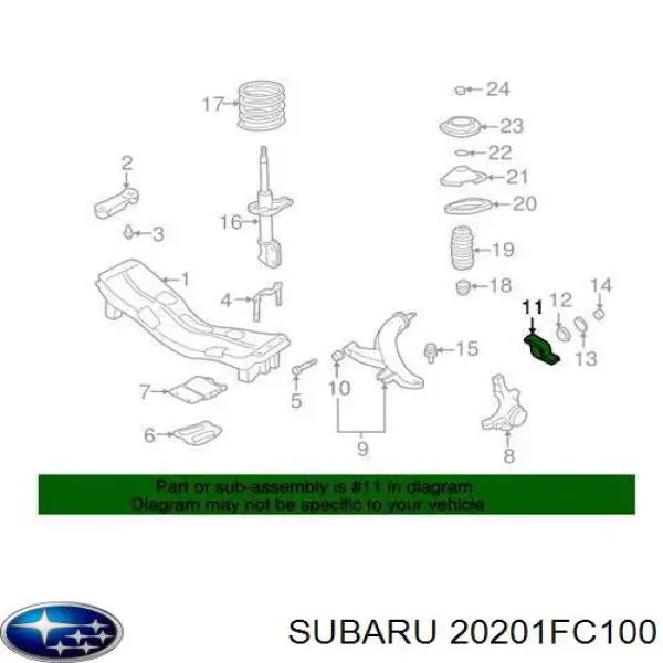 20201FC100 Subaru сайлентблок переднього нижнього важеля