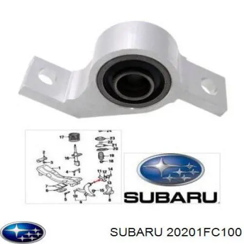 Сайлентблок нижнього важеля передньої підвіски Subaru 20201FC100 ціна, від 28.79 USD