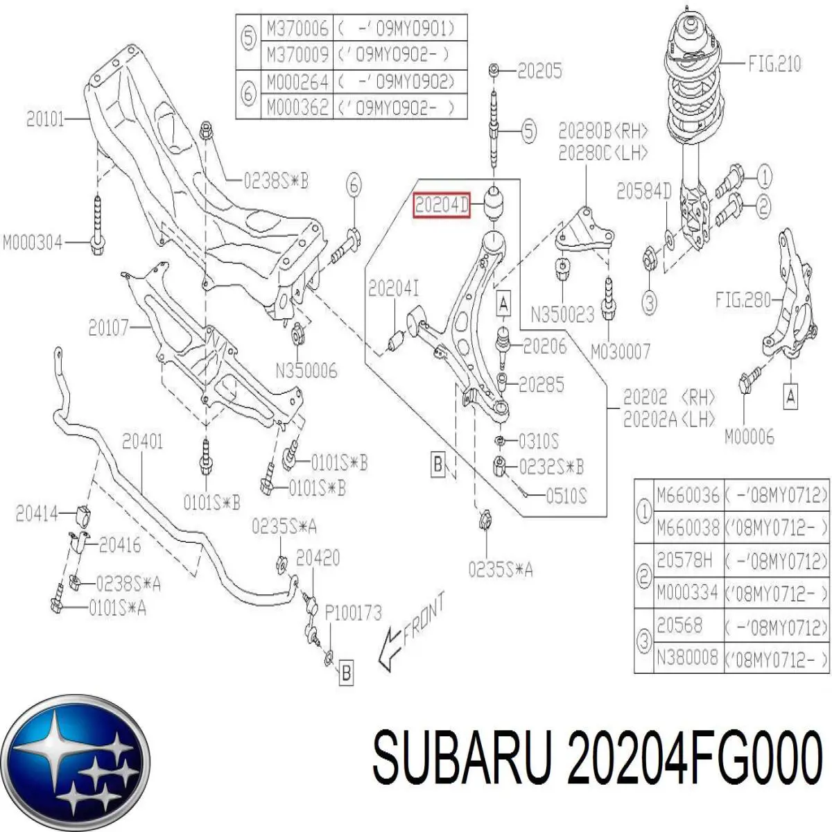  20204FG000 Subaru