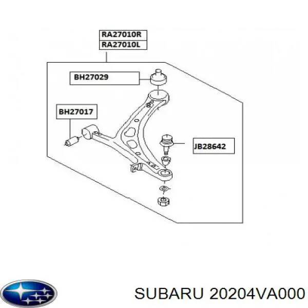 Subaru 20204VA000 ціна, від 96.97 USD