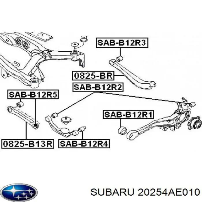 20254AE010 Subaru сайлентблок заднього поперечного важеля, внутрішній