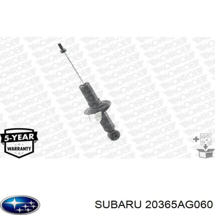 Амортизатор задній Subaru 20365AG060 ціна, від 31.84 USD