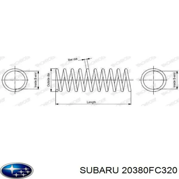 Задні пружини 20380FC320 Subaru