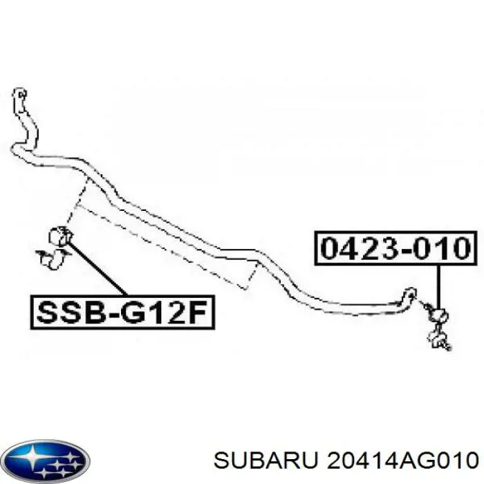 Подушка стабілізатора Subaru 20414AG010 ціна, від 3.06 USD