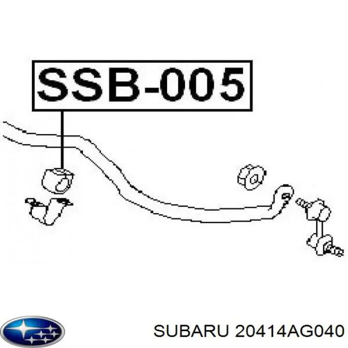 Втулка переднього стабілізатора Subaru 20414AG040