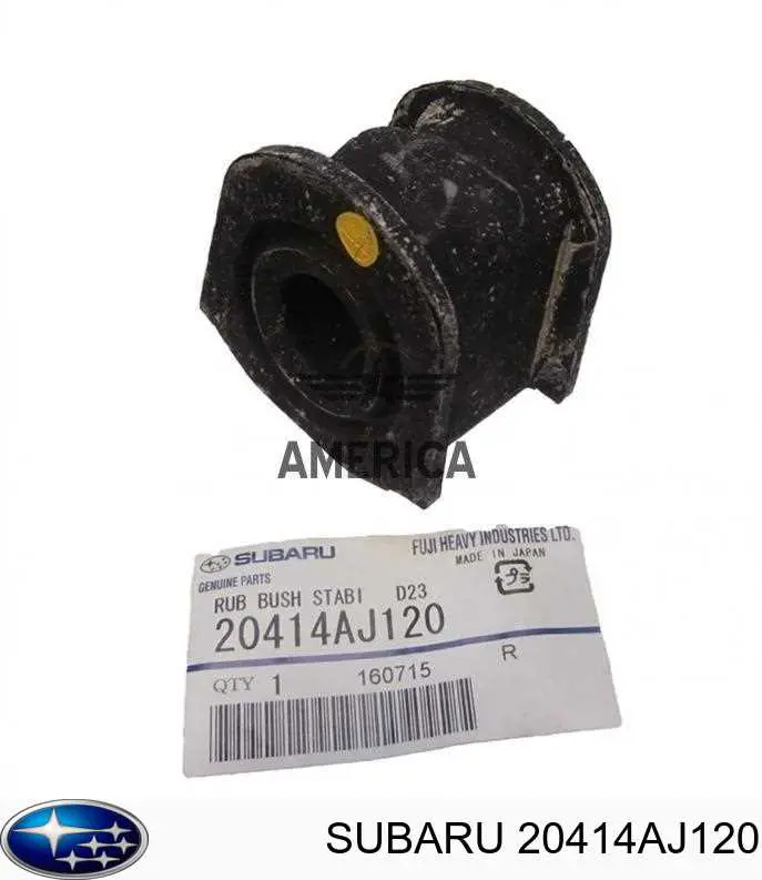 20414AJ120 Subaru Втулка стабілізатора переднього