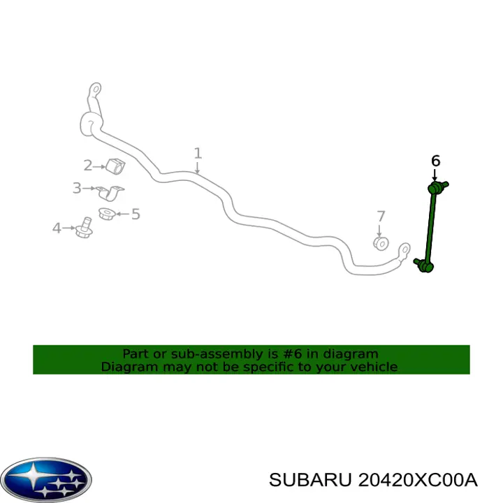  Стійка стабілізатора переднього, права Subaru OUTBACK 