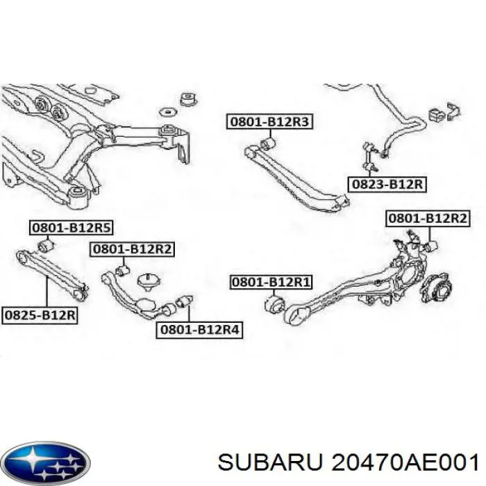 Лінк стабілізатора, заднього Subaru 20470AE001 ціна, від 16.73 USD