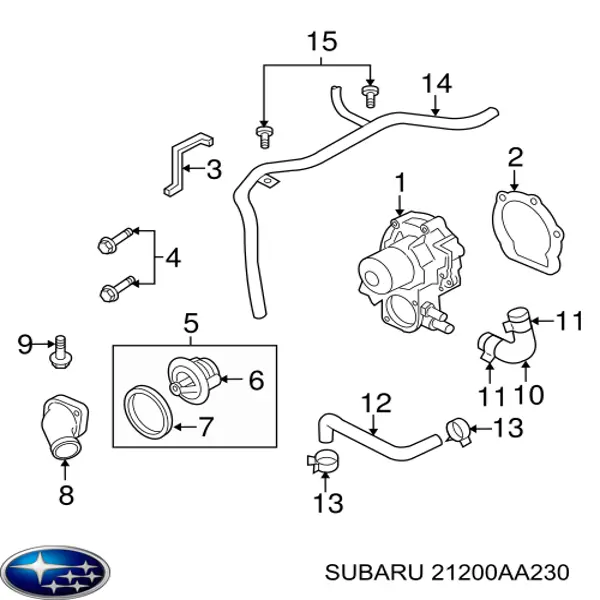 Термостат 21200AA230 Subaru