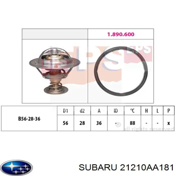 Термостат 21210AA181 Subaru