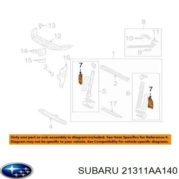 Купити 21311AA140 Subaru Радіатор масляний