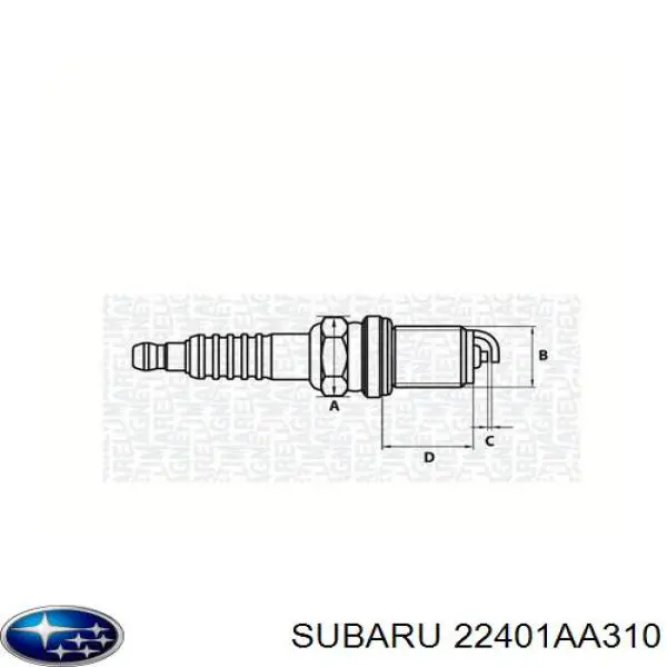 Купити 22401AA310 Subaru Свічка запалювання