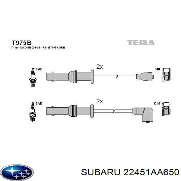 Купити 22451AA650 Subaru Провід високовольтні, комплект