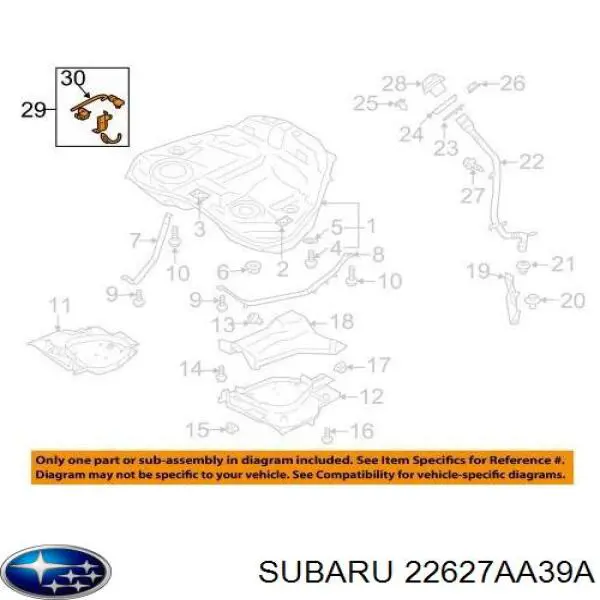  Subaru 22627AA39A ціна, від 19.84 USD