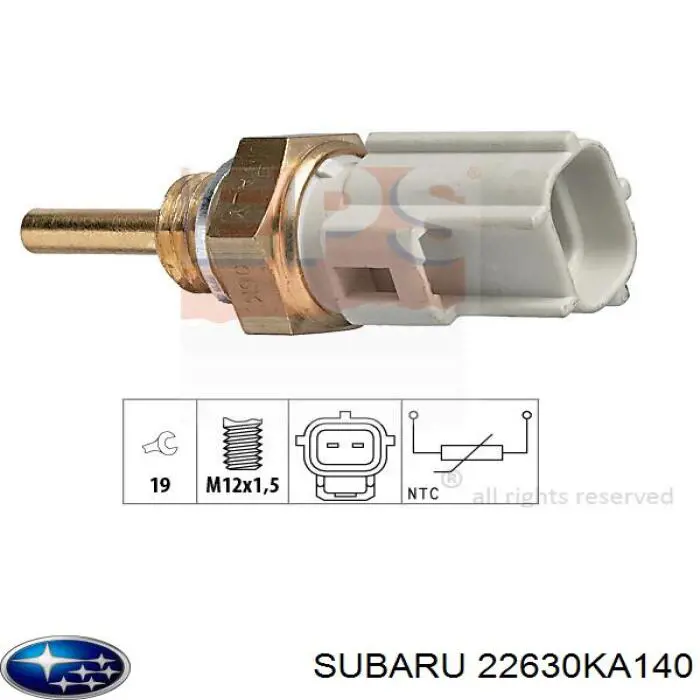 Купити 22630KA140 Subaru Датчик температури охлоджуючої рідини, на прилад