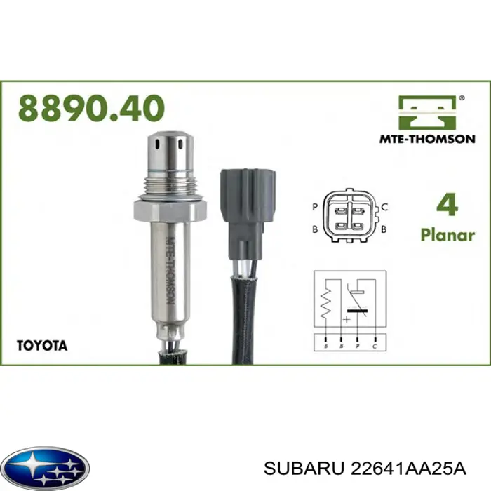 Купити 22641AA25A Subaru Лямбдазонд, датчик кисню до каталізатора