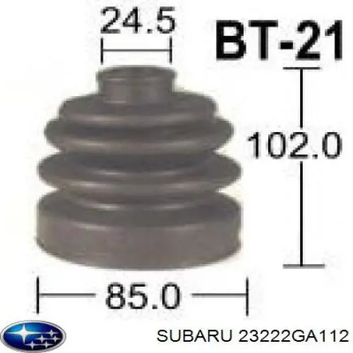 Купити 23222GA112 Subaru Пильник шарніра приводу