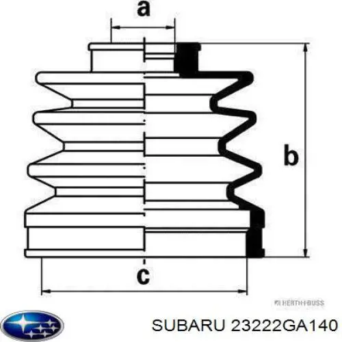 23222GA140 Subaru пильник шруса зовнішній, передній піввісі