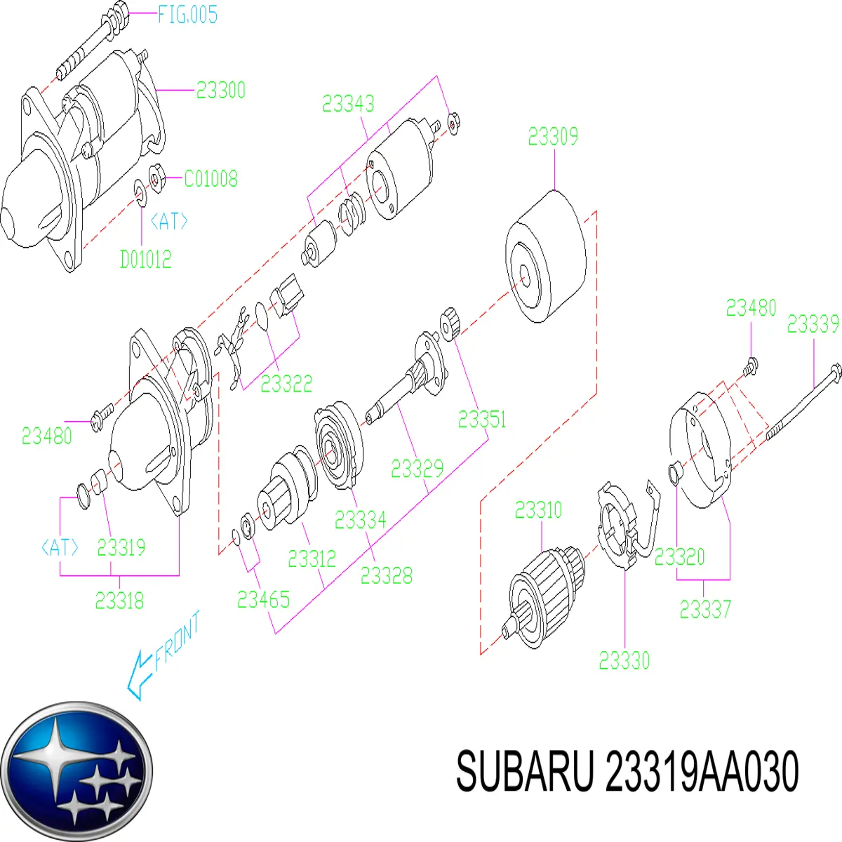 Subaru 23319AA030 ціна, від 4.82 USD
