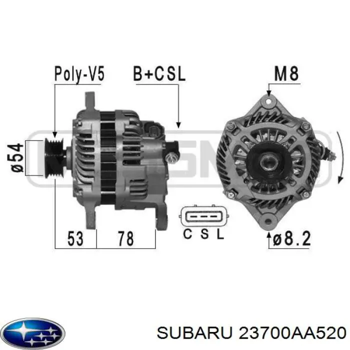 23700AA520 Subaru генератор