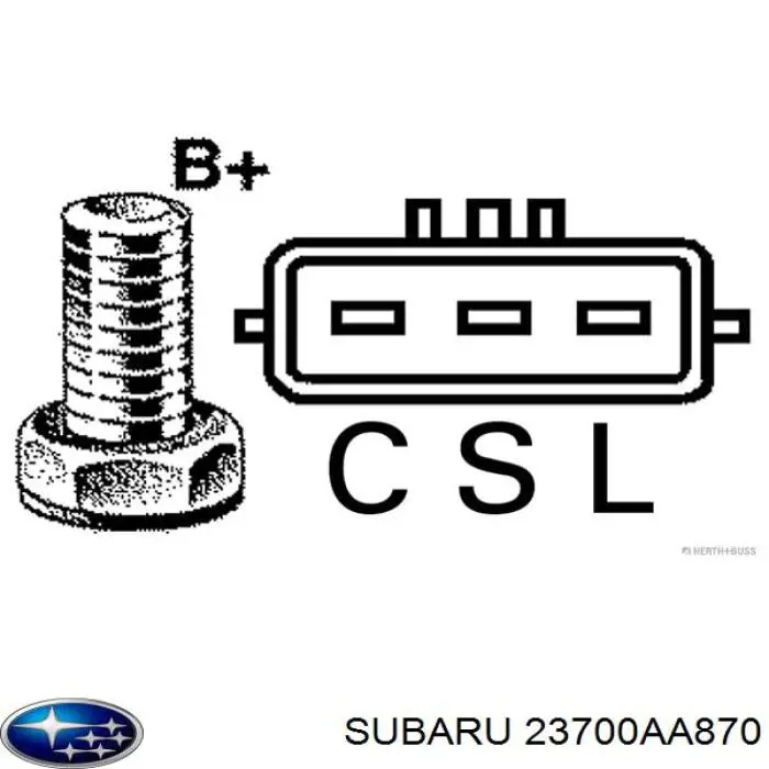 Генератор Subaru OUTBACK (B14) (Субару Аутбек)