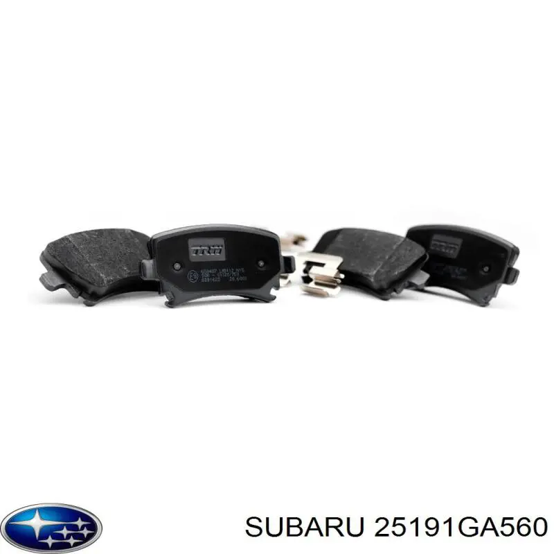 25191GA560 Subaru колодки гальмівні передні, дискові