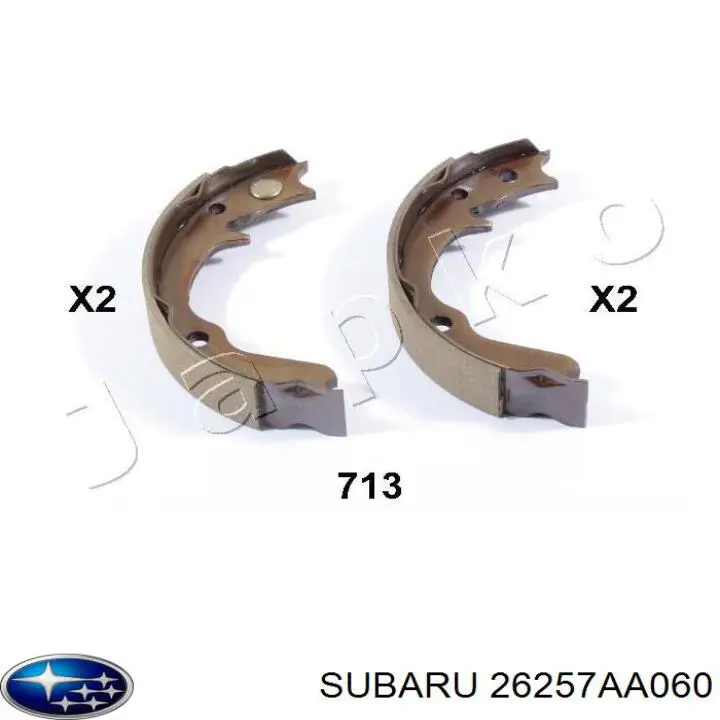 26257AA060 Subaru колодки ручника/стоянкового гальма