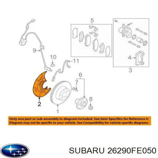  Subaru 26290FE050 ціна, від 22.78 USD