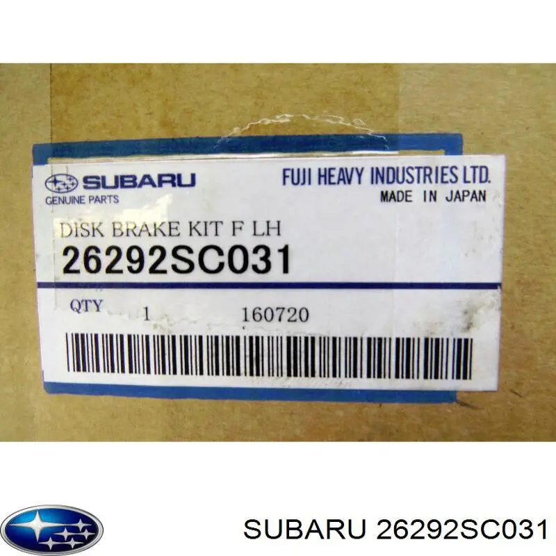 Супорт гальмівний передній лівий Subaru 26292SC031 ціна, від 13.50 USD