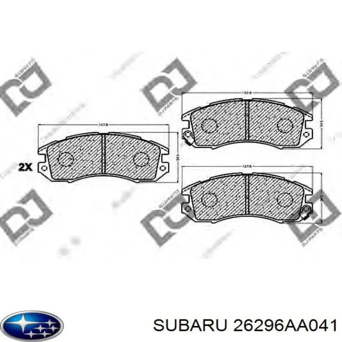Купити 26296AA041 Subaru Колодки гальмівні передні, дискові