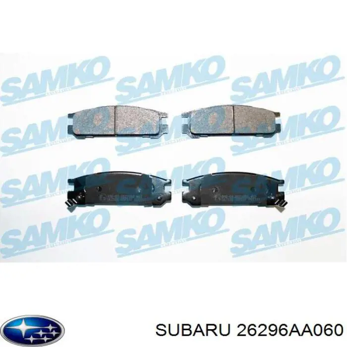 Колодки гальмові задні, дискові 26296AA060 Subaru