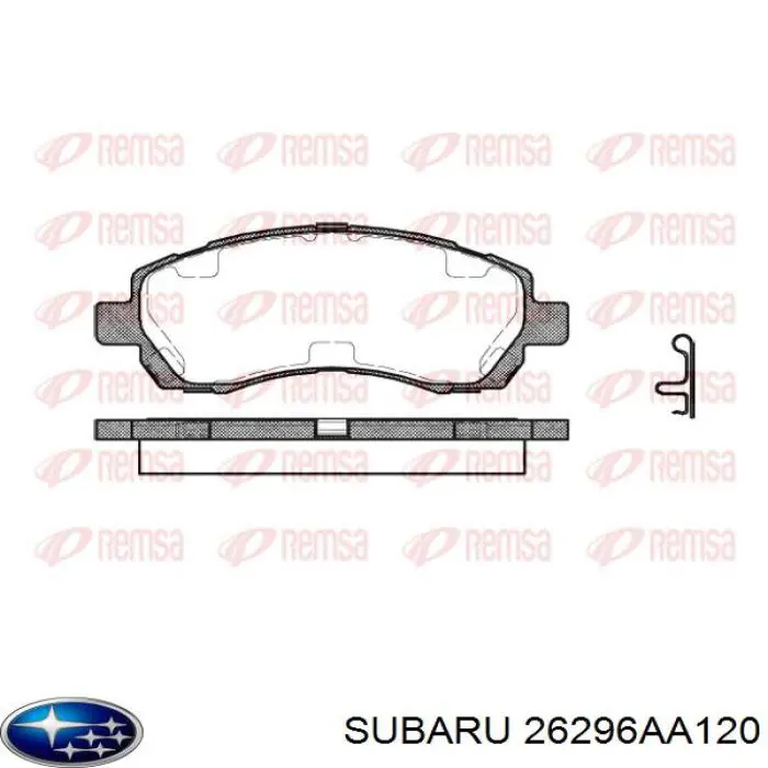 26296AA120 Subaru колодки гальмівні передні, дискові