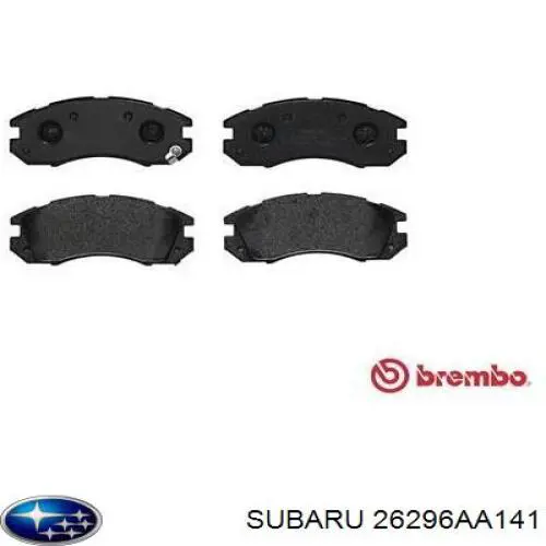 26296AA141 Subaru колодки гальмівні передні, дискові