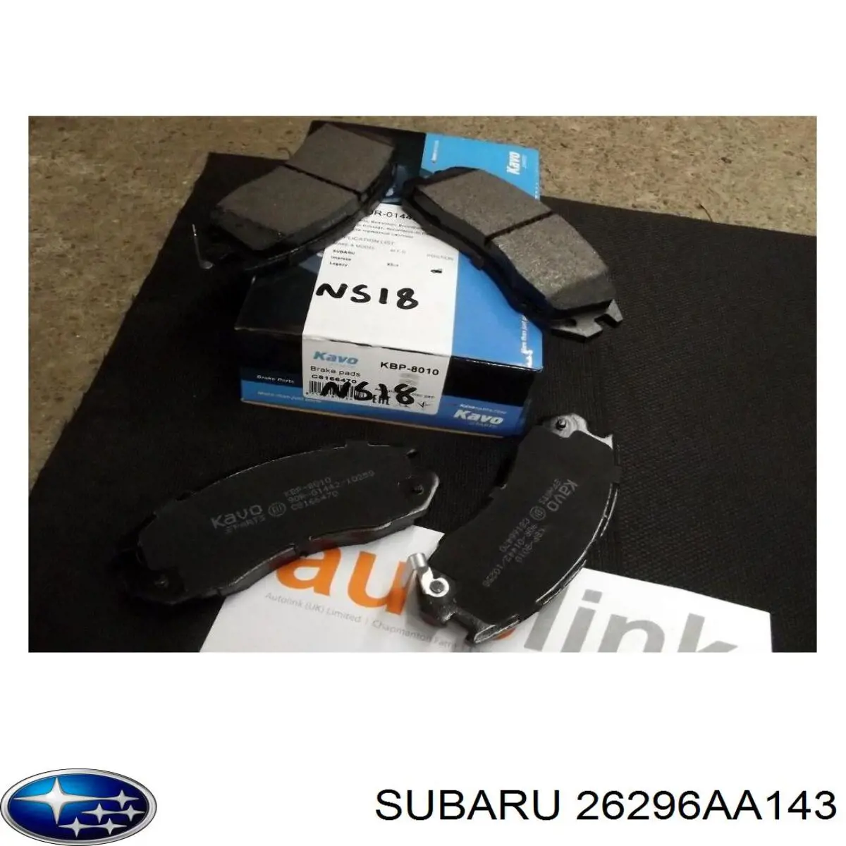Купити 26296AA143 Subaru Колодки гальмівні передні, дискові