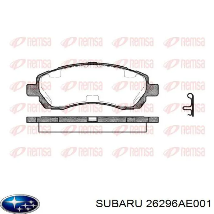 Колодки гальмівні передні, дискові 26296AE001 Subaru