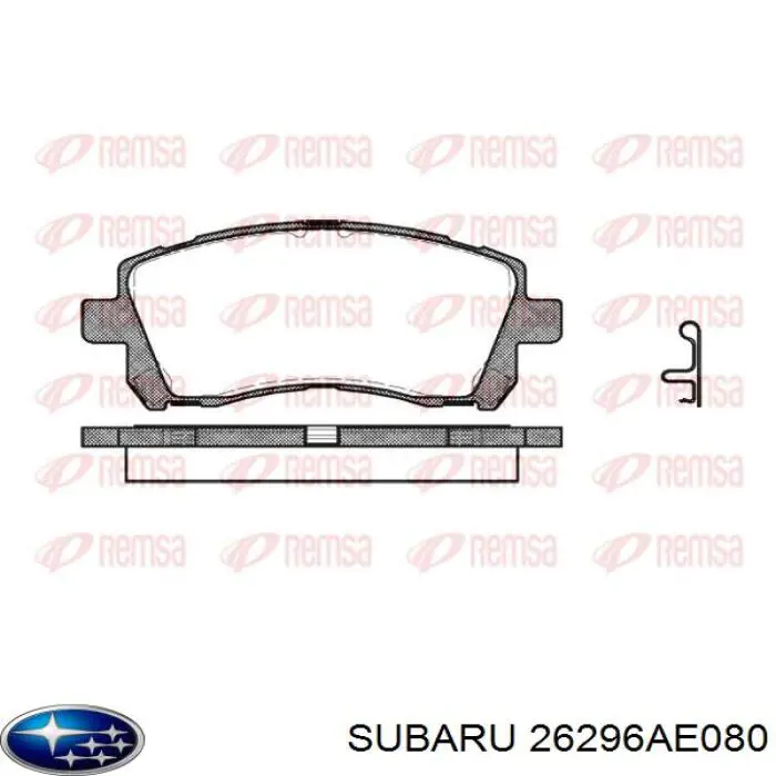 26296AE080 Subaru колодки гальмівні передні, дискові