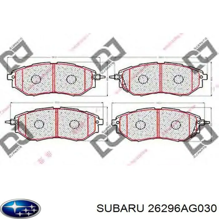 Купити 26296AG030 Subaru Колодки гальмівні передні, дискові