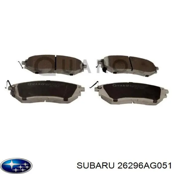 26296AG051 Subaru колодки гальмівні передні, дискові
