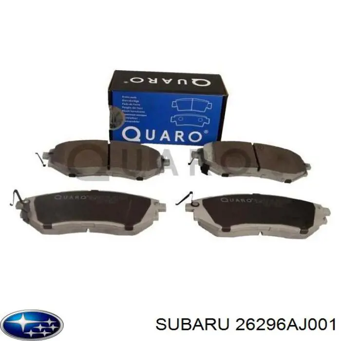 26296AJ001 Subaru колодки гальмівні передні, дискові