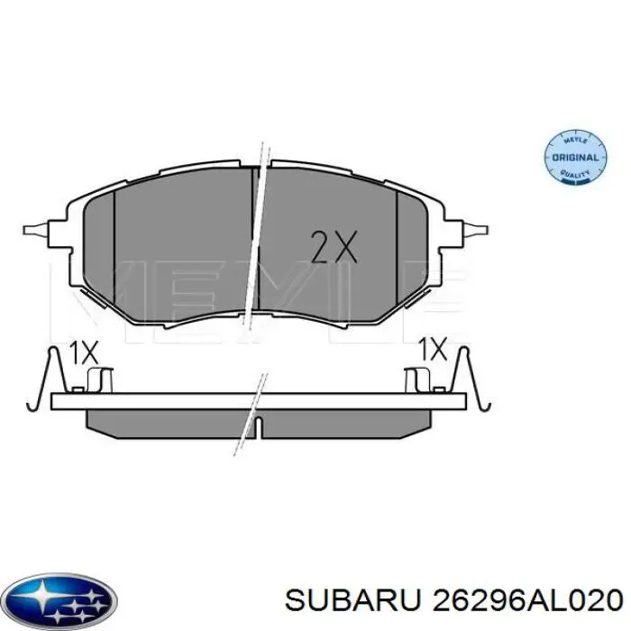 Гальмівні колодки Subaru 26296AL020 ціна, від 31.69 USD