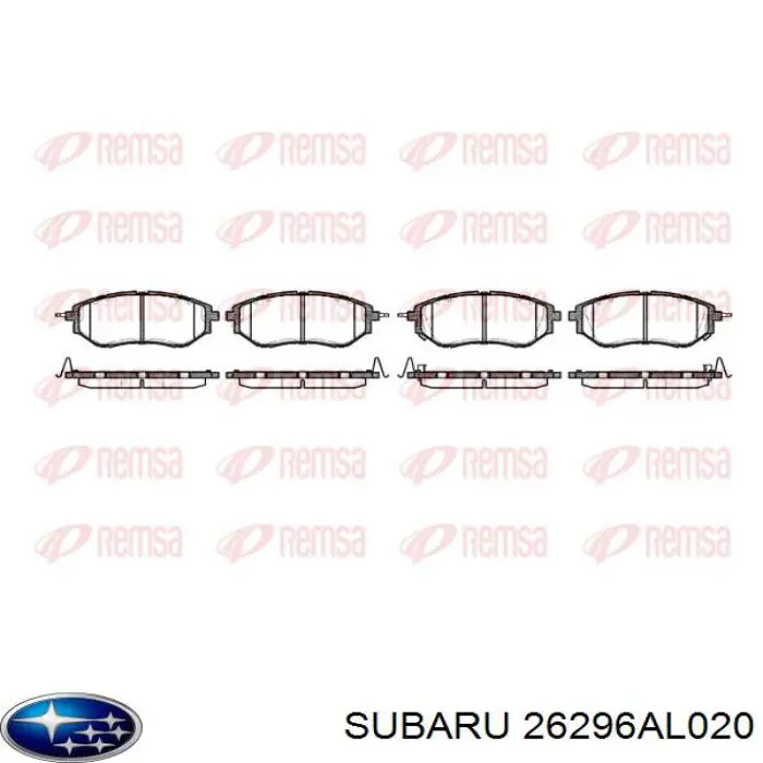 Купити 26296AL020 Subaru Колодки гальмівні передні, дискові