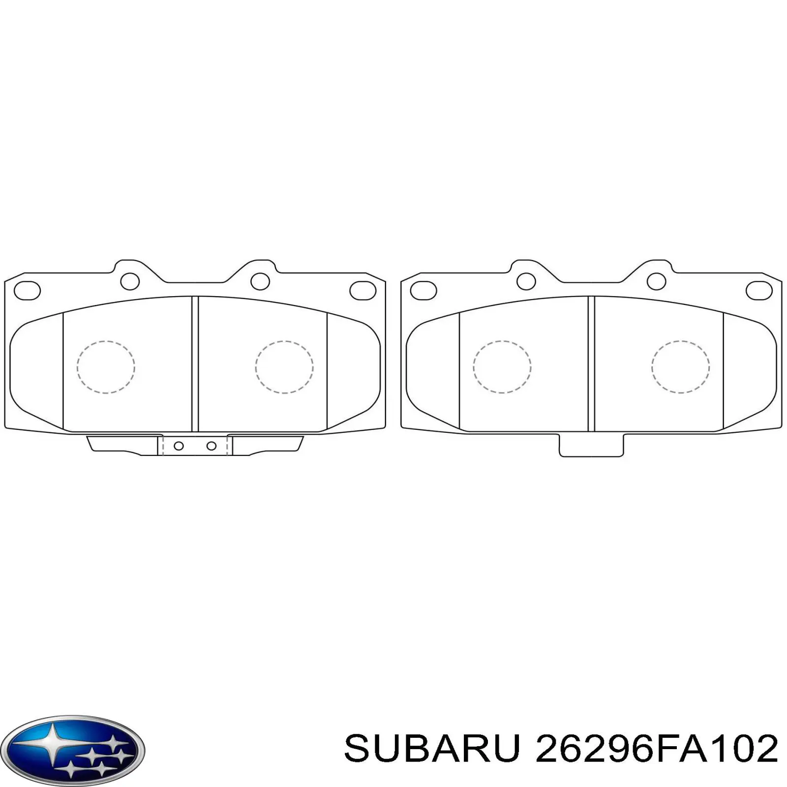 Гальмівні колодки Subaru 26296FA102 ціна, від 27.06 USD