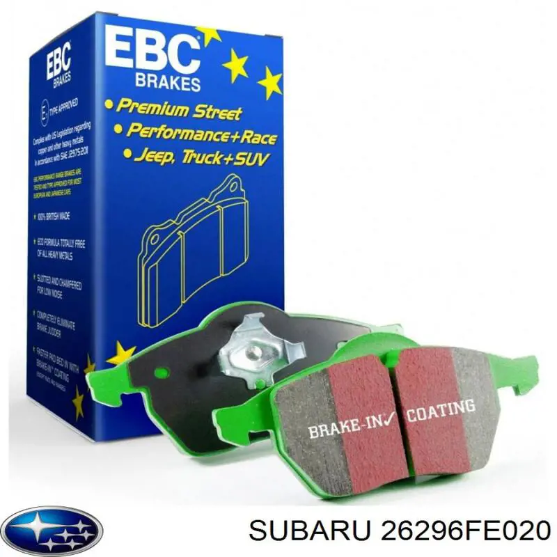 Купити 26296FE020 Subaru Колодки гальмівні передні, дискові