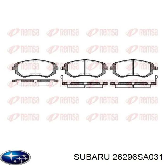 26296SA031 Subaru колодки гальмівні передні, дискові